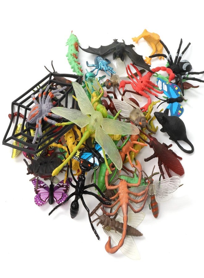 DOITEM Realistic Insect Toy Figures for Kids, 45Pack Colorful Assorted Play Bugs for Children, Toddler Education Themed Party Gift, Halloween Filler Cupcake Topper - Image 2